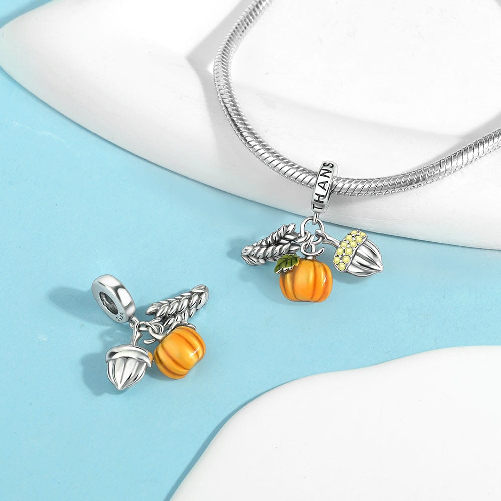 Liora Atelier Thanksgiving Pumpkin and Acorn Charm