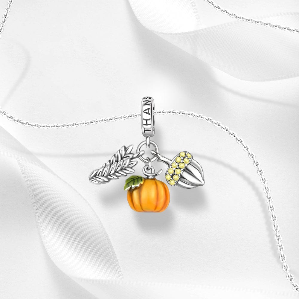 Liora Atelier Thanksgiving Pumpkin and Acorn Charm