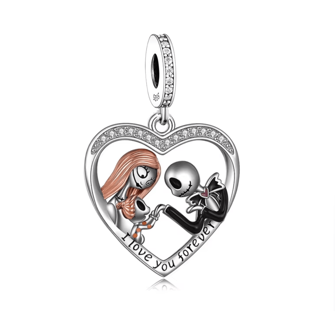 Liora Atelier The Nightmare Before Christmas Couple Heart Dangle Charm