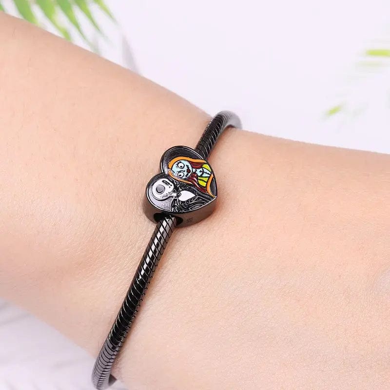 Liora Atelier The Nightmare Before Christmas Jack and Sally Love Heart Charm