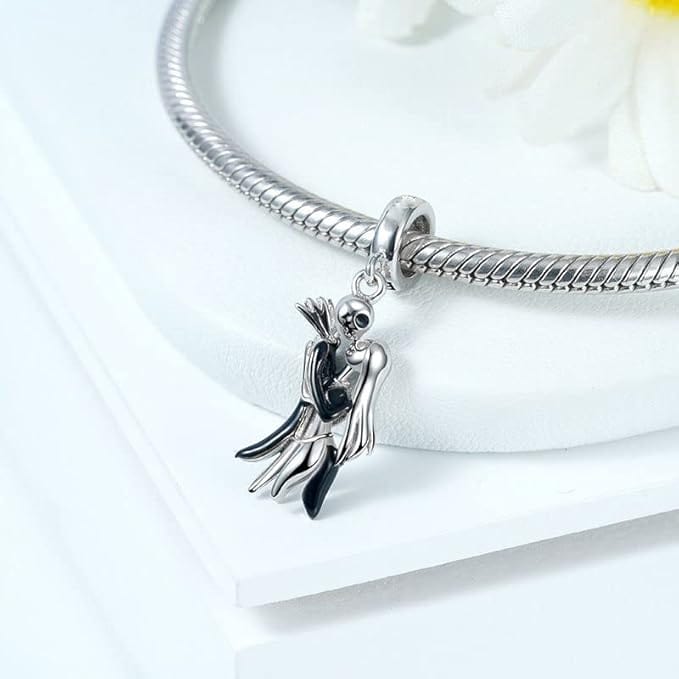 Liora Atelier The Nightmare Before Christmas Jack & Sally Embrace Love Pendant Charm