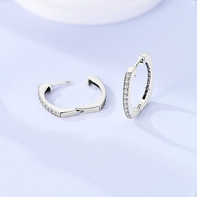 Liora Atelier Timeless Square Crystal Hoop Earrings