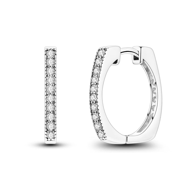 Liora Atelier Timeless Square Crystal Hoop Earrings