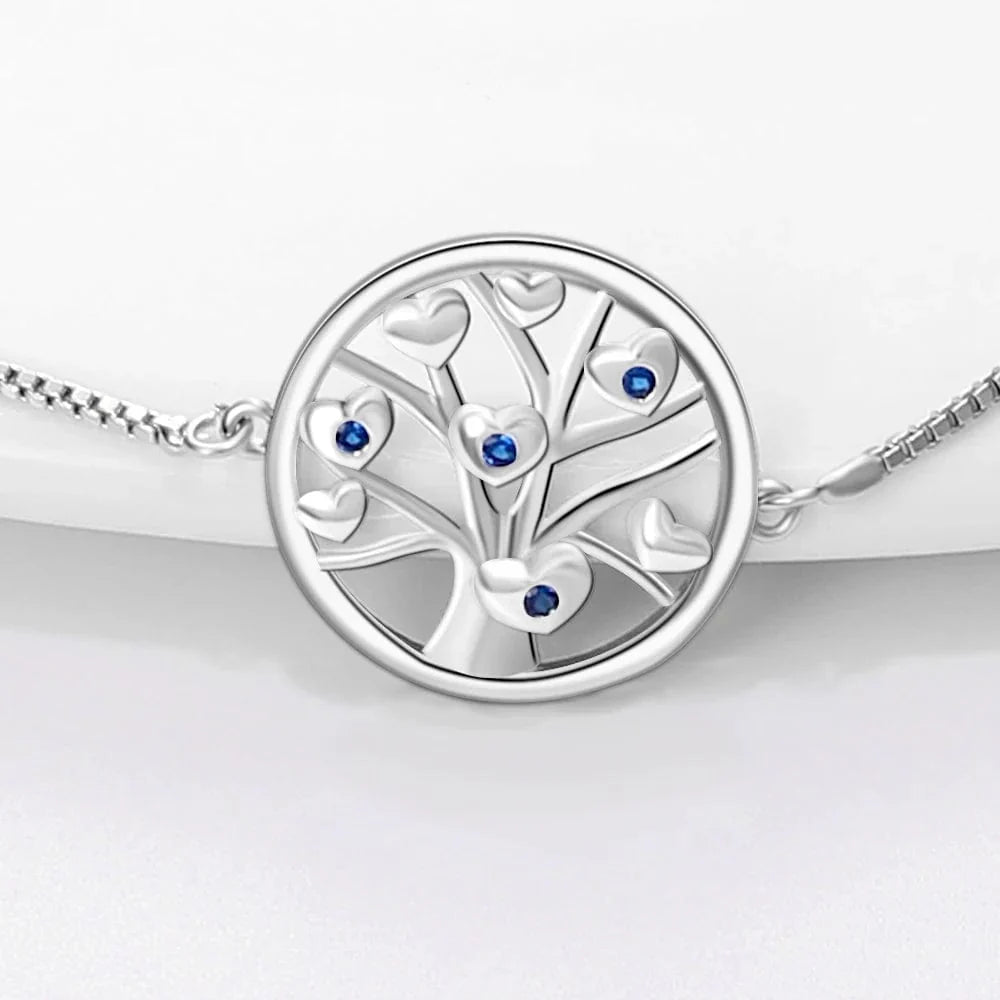 Liora Atelier Tree of Life Bracelet with Blue Gemstone Accents
