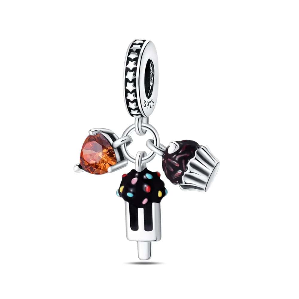 Liora Atelier Triple Chocolate Ice Cream Cake Dangle Charm