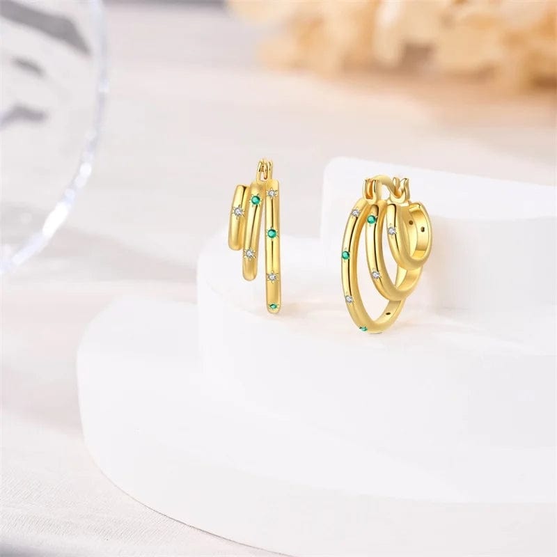 Liora Atelier Triple - Layered Gold Hoop Earrings