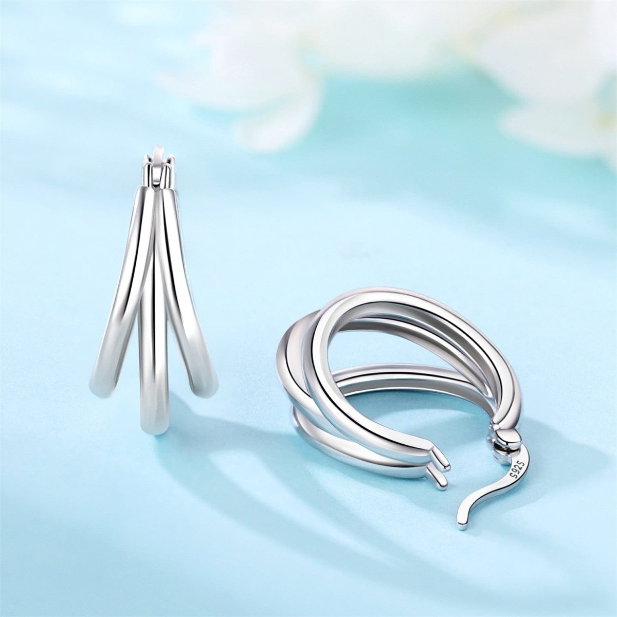 Liora Atelier Triple Loop Classic Hoop Earrings