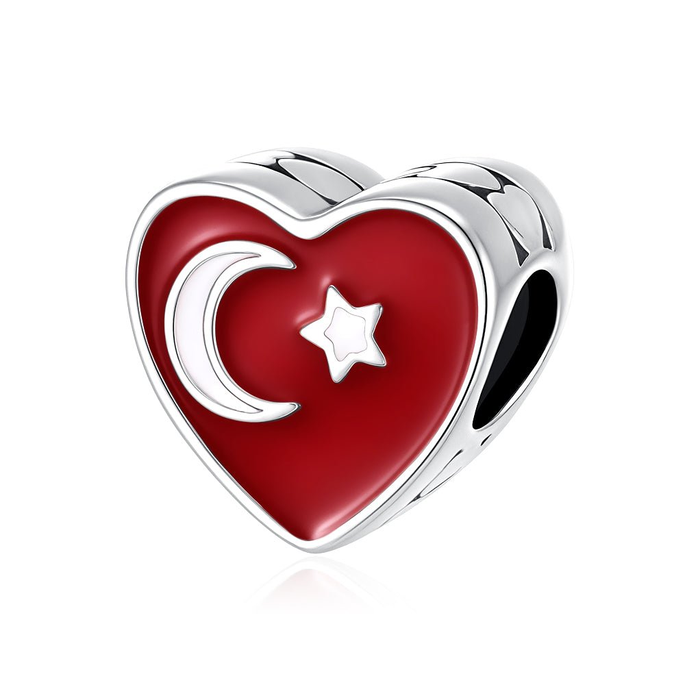 Liora Atelier Turkey Flag Heart Charm