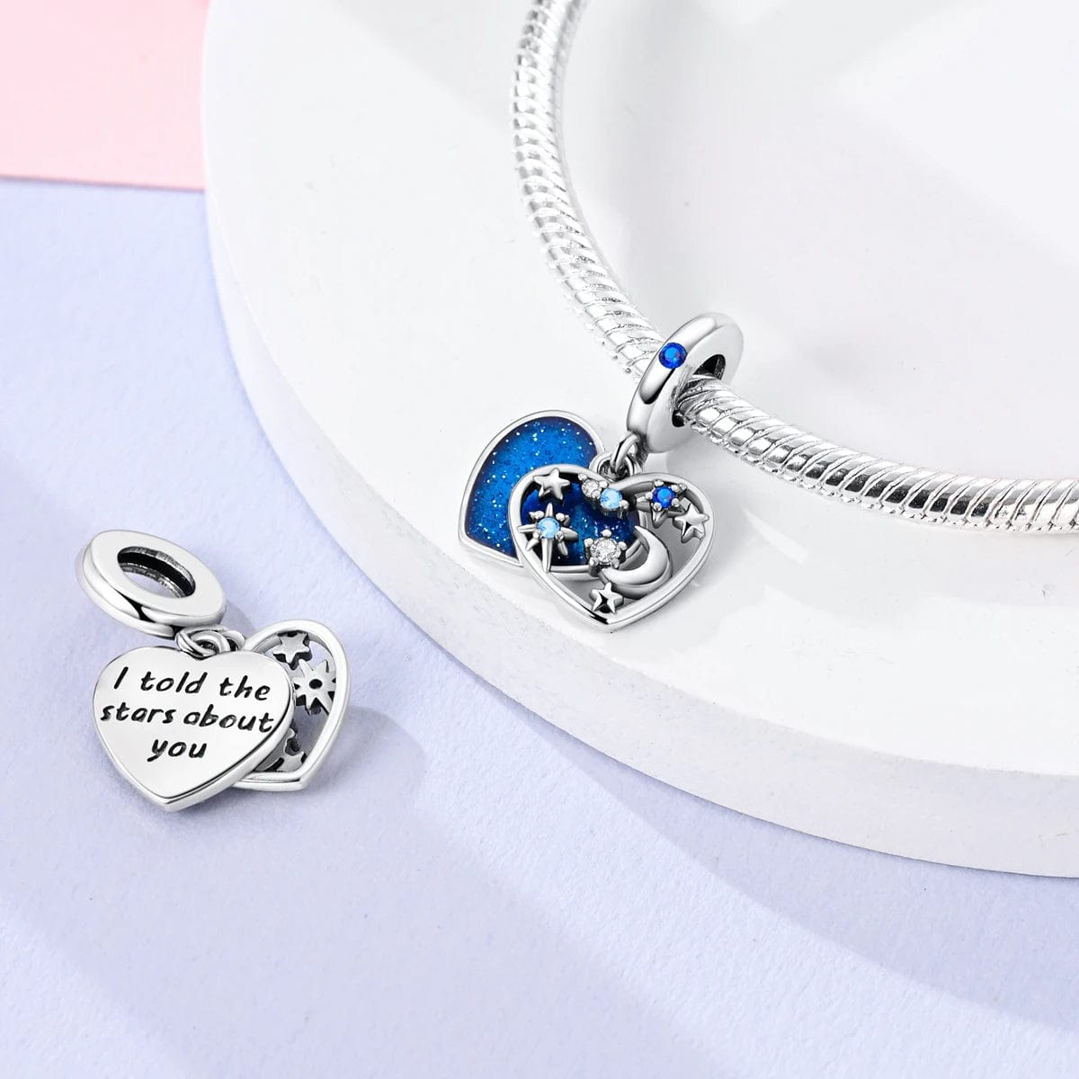 Liora Atelier Twinkling Stars & Moon Heart Charm