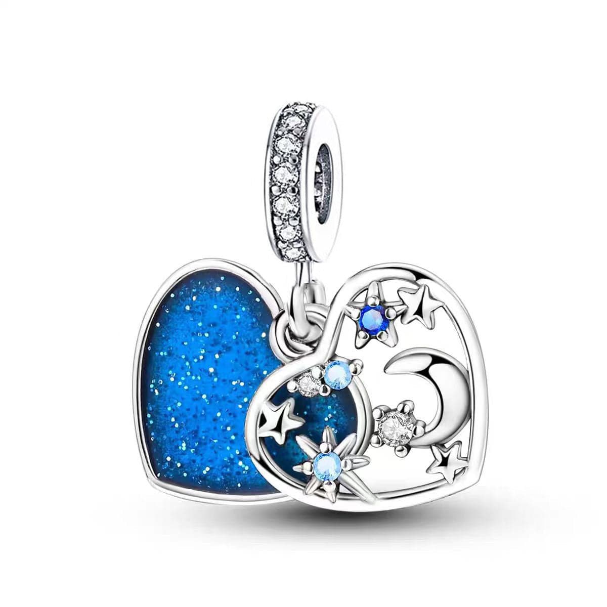 Liora Atelier Twinkling Stars & Moon Heart Charm