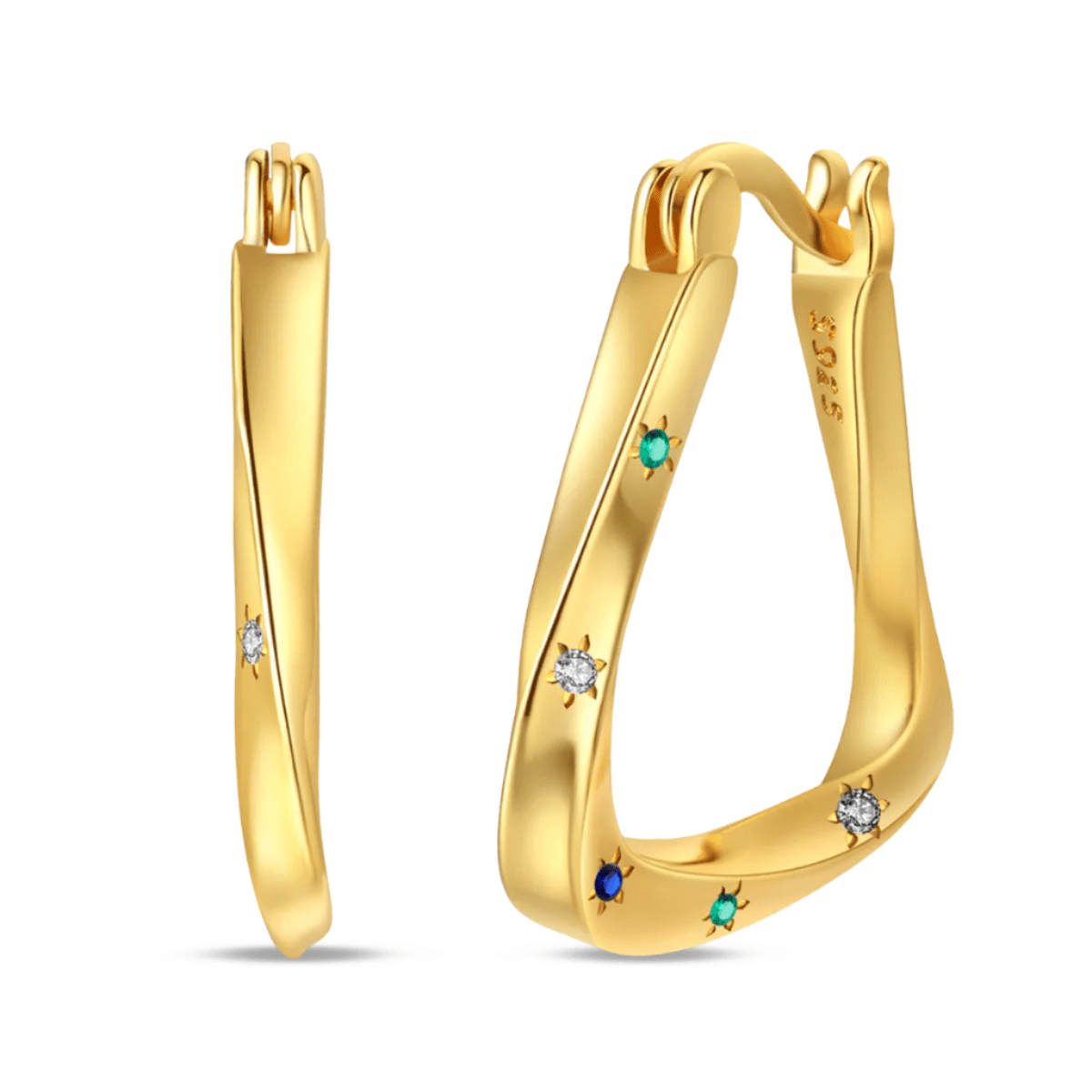 Liora Atelier Twisted Gold Hoop Earrings