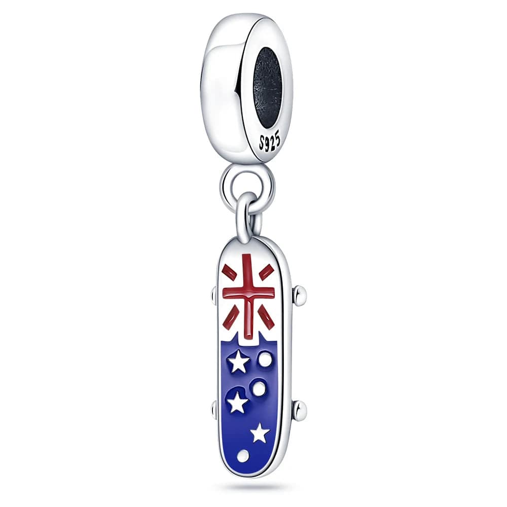Liora Atelier United Kingdom Flag Patriotic Skateboard Dangle Charm