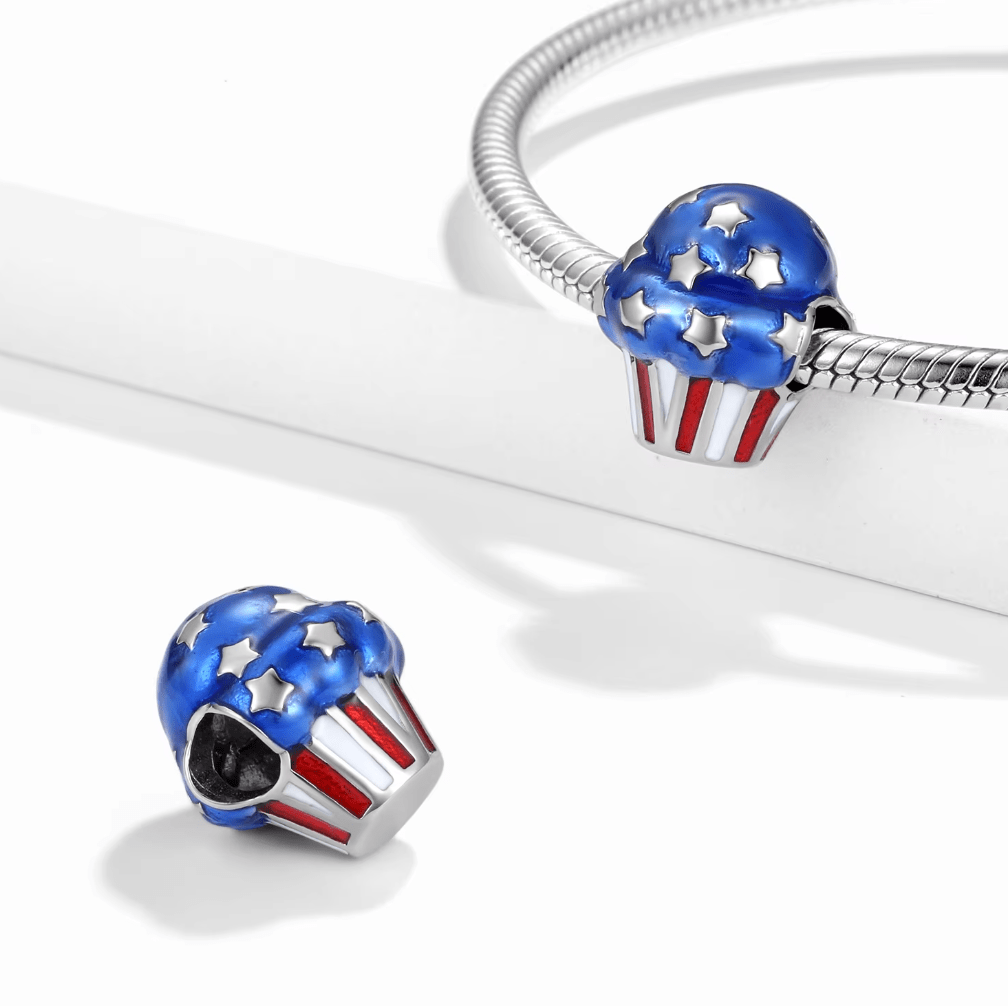 Liora Atelier USA Flag Cupcake Charm