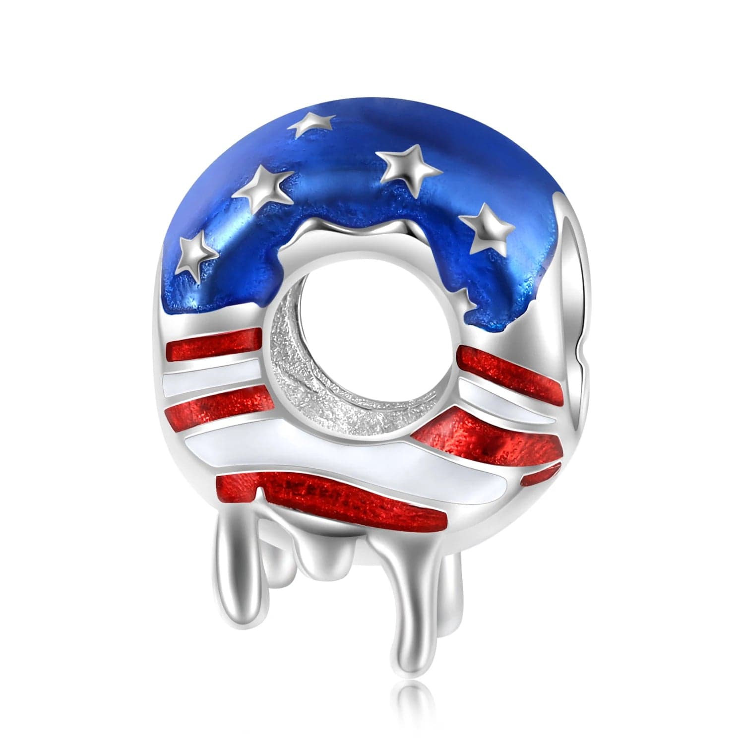 Liora Atelier USA Flag Dripping Donut Charm