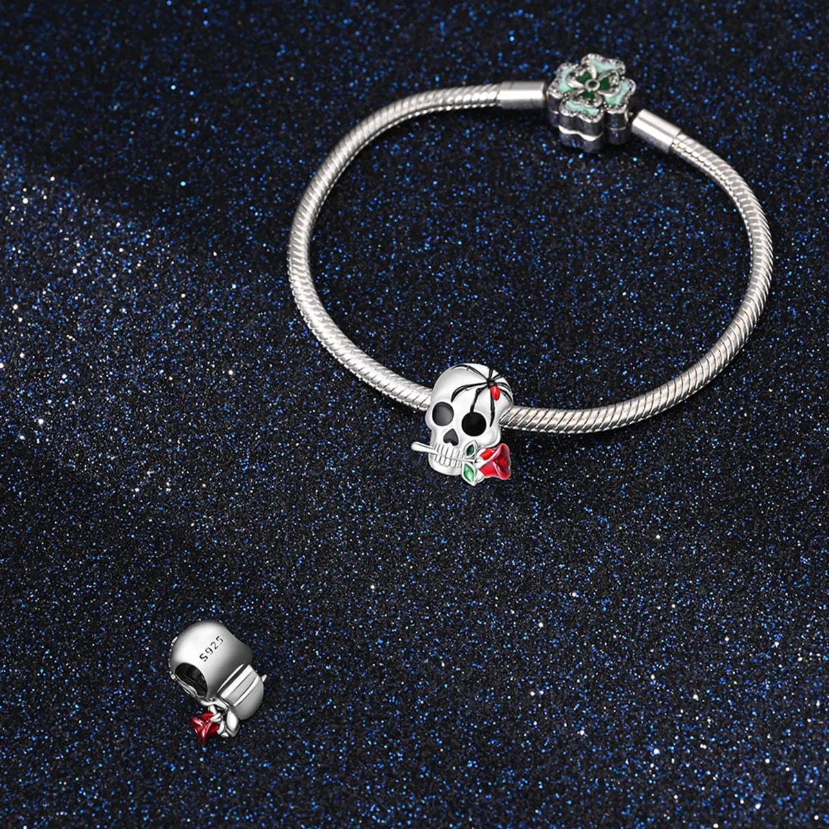 Liora Atelier Venomous Rose Skull Charm