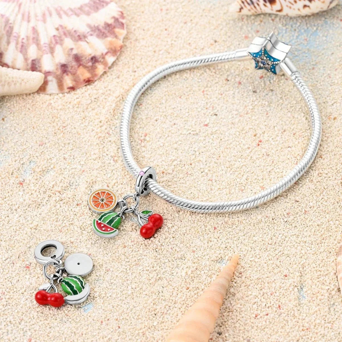 Liora Atelier Watermelon Cherries Orange Nectarine Fruit Charm
