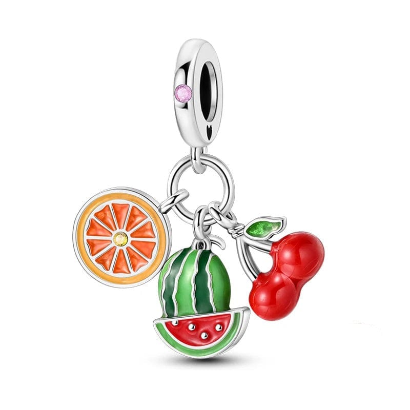 Liora Atelier Watermelon Cherries Orange Nectarine Fruit Charm