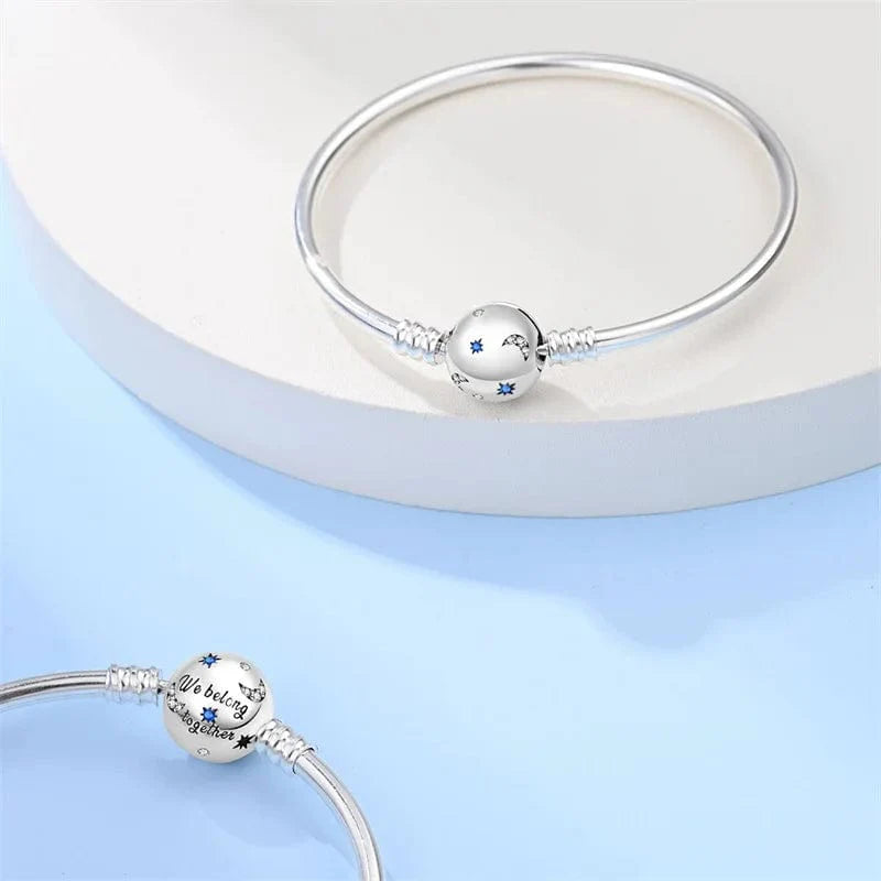 Liora Atelier We Belong Together Engraved Bangle with Star Accents