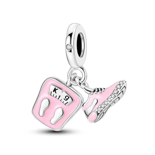 Liora Atelier Weighing Scale Pink Sneakers Dangle Charm