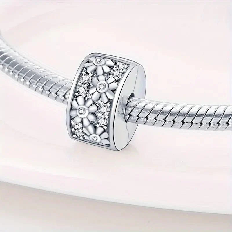 Liora Atelier White Daisy Flower Spacer Charm