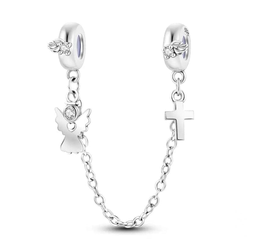 Liora Atelier White Dove and Cross Safety Chain