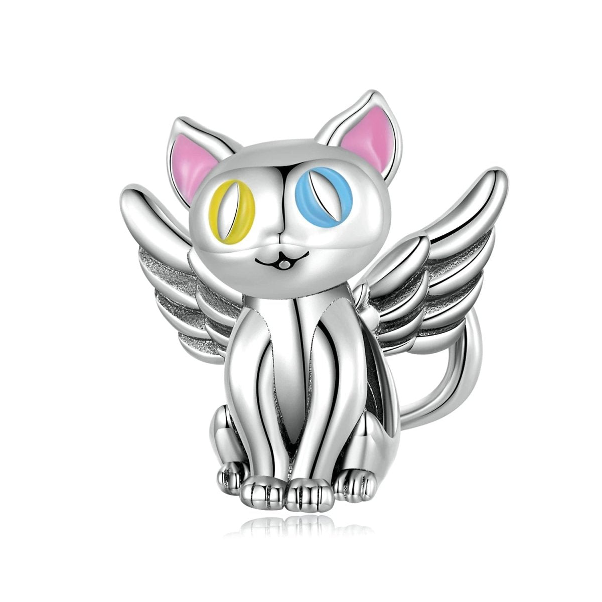 Liora Atelier Winged Cat with Colorful Eyes Charm