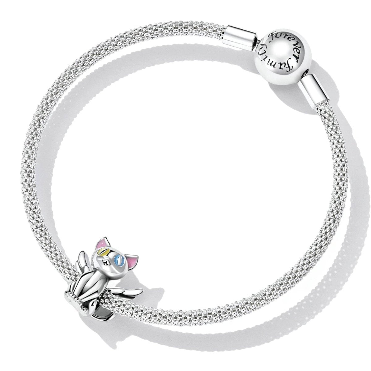 Liora Atelier Winged Cat with Colorful Eyes Charm