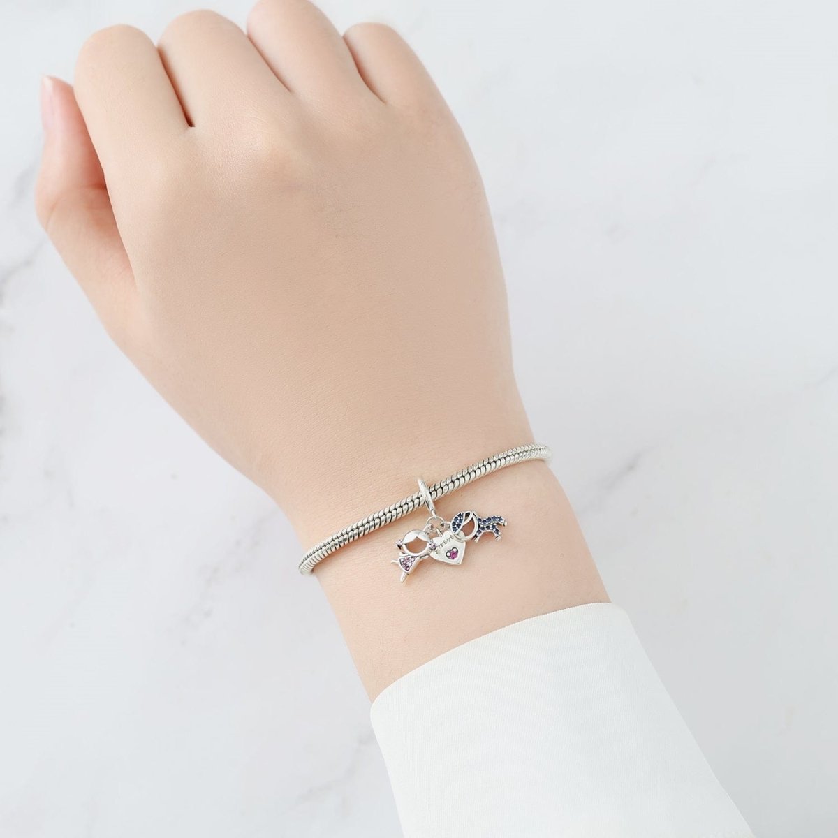 Liora Atelier Women & Men Forever Heart Triple Dangle Charm