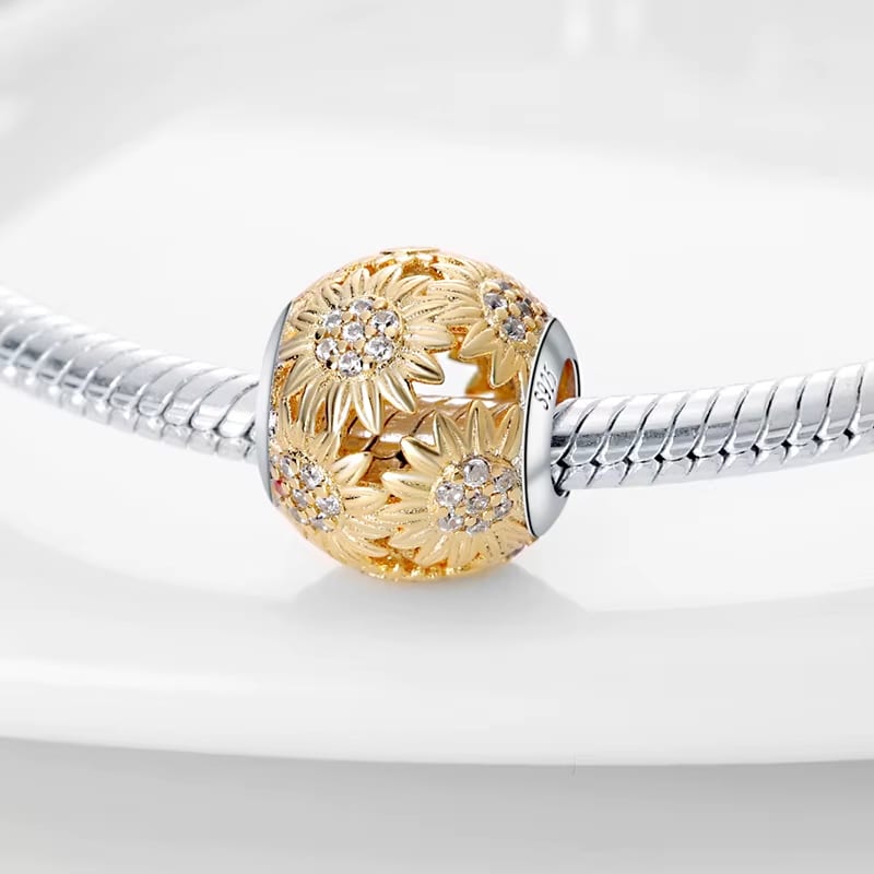 Liora Atelier Yellow Sunflower Gold Charm
